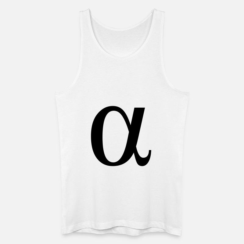 alpha griechische Buchstabe - Männer Bio Tank Top - Weiß