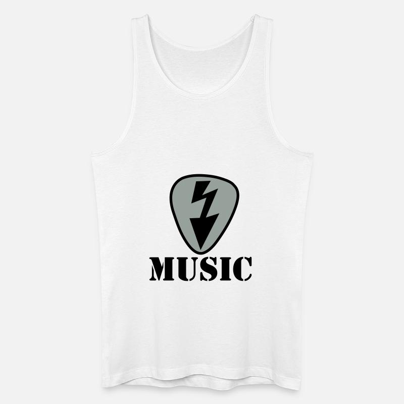 gitarre - Männer Bio Tank Top - Weiß