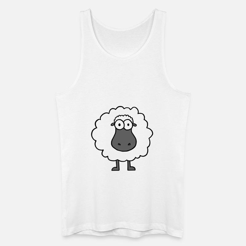 Schaf - Männer Bio Tank Top - Weiß