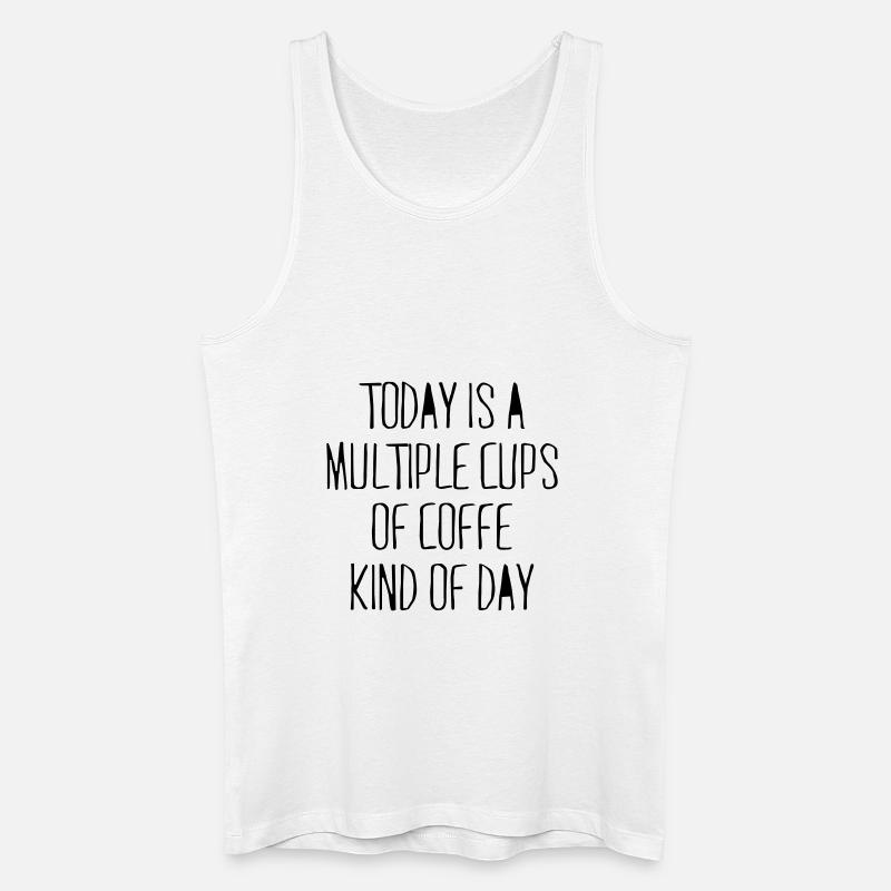 Multiple coffee day - Männer Bio Tank Top - Weiß