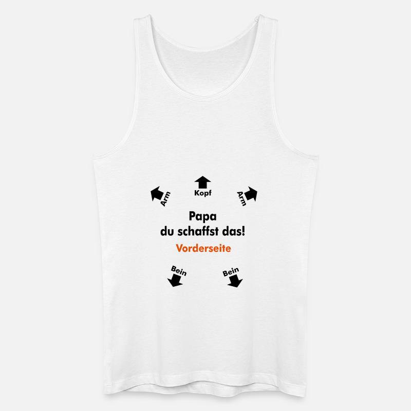 Papa, du schaffst das! - Männer Bio Tank Top - Weiß