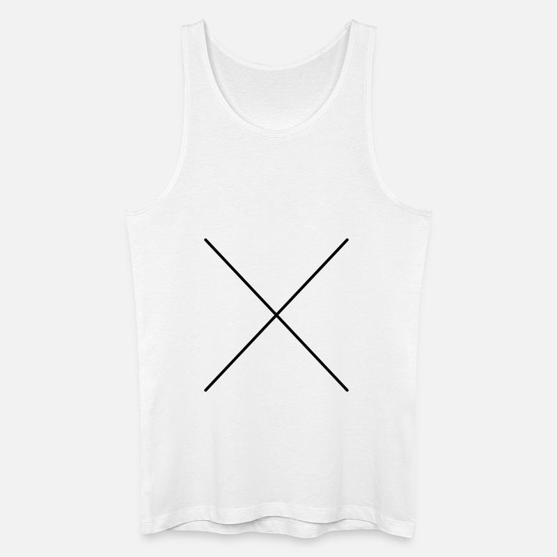 Kreuz - Männer Bio Tank Top - Weiß