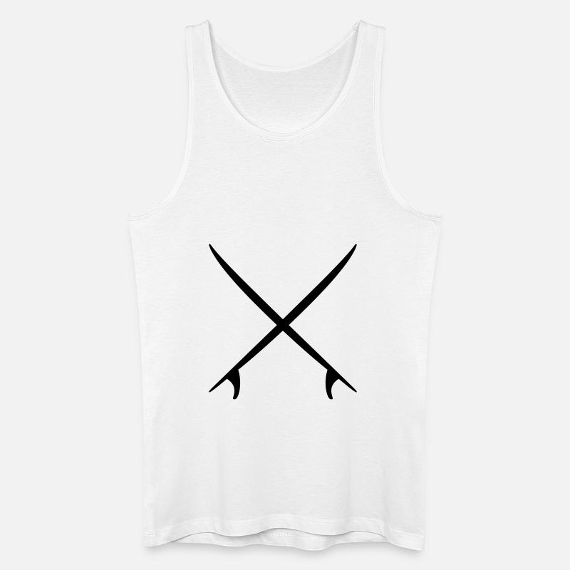 crossed boards - Männer Bio Tank Top - Weiß