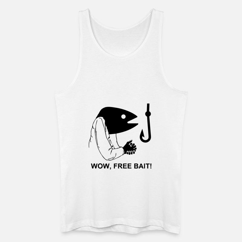 wow, free bait - Männer Bio Tank Top - Weiß