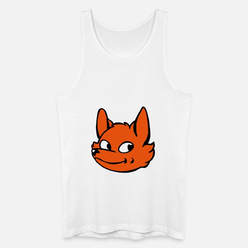 Fuchs - Männer Bio Tank Top - Weiß