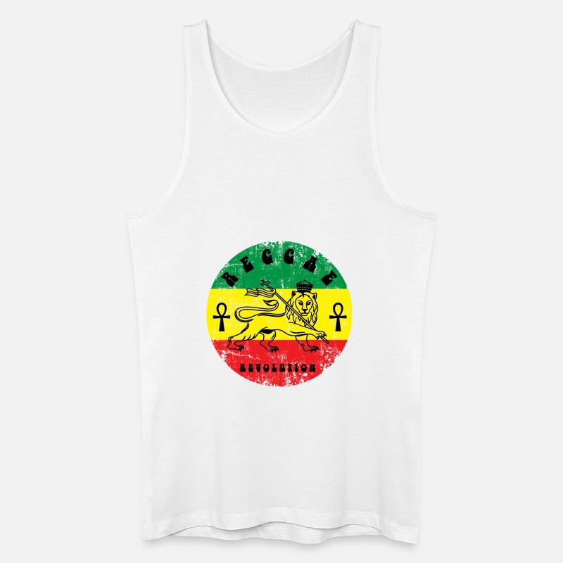 Reggae - Männer Bio Tank Top - Weiß