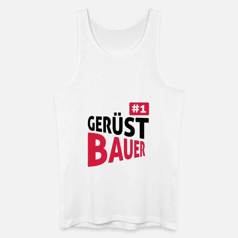 Gerüstbauer - Männer Bio Tank Top - Weiß