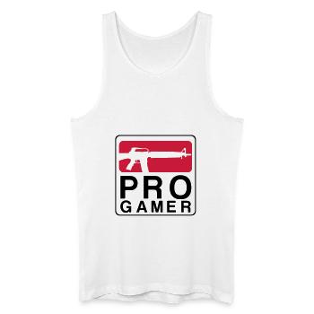 PRO GAMER - Men’s Organic Tank Top - white - Front