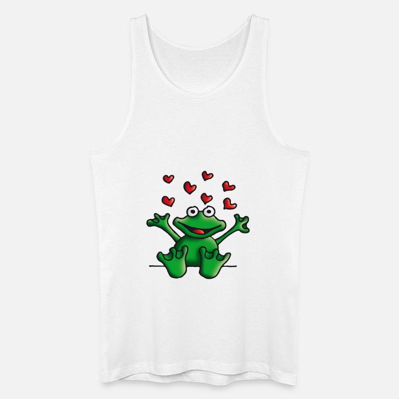 heart_frog_122011e - Männer Bio Tank Top - Weiß