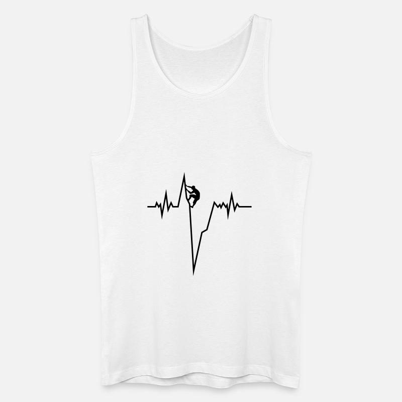 Climbing Pulse - Männer Bio Tank Top - Weiß