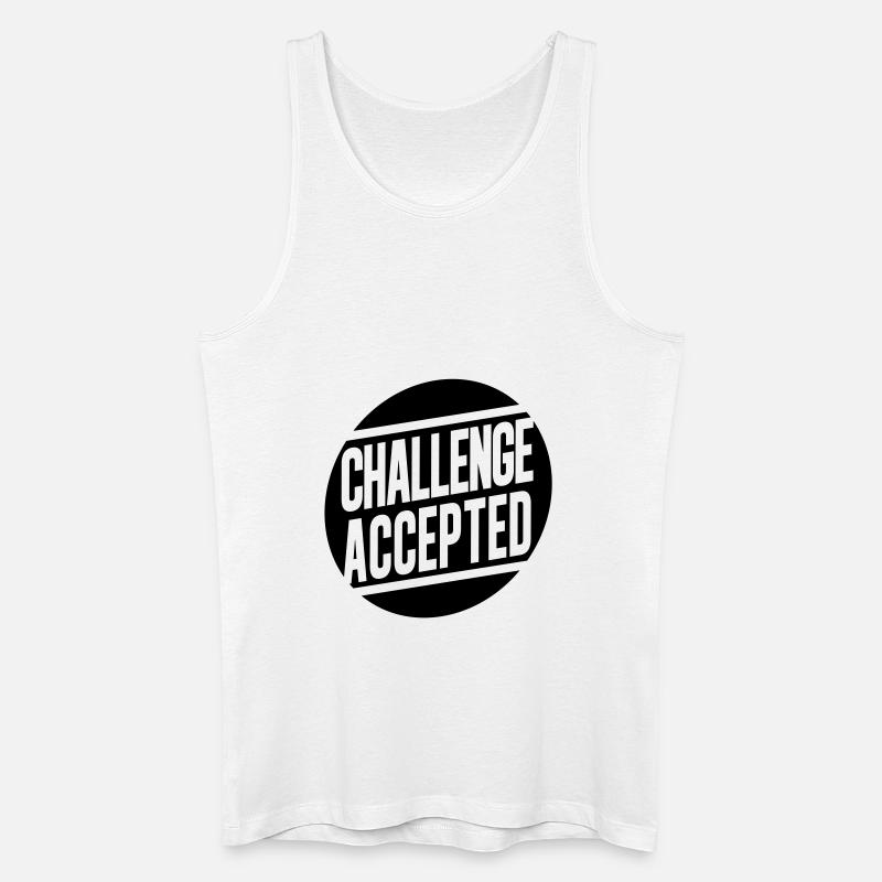 Challenge Accepted - Männer Bio Tank Top - Weiß