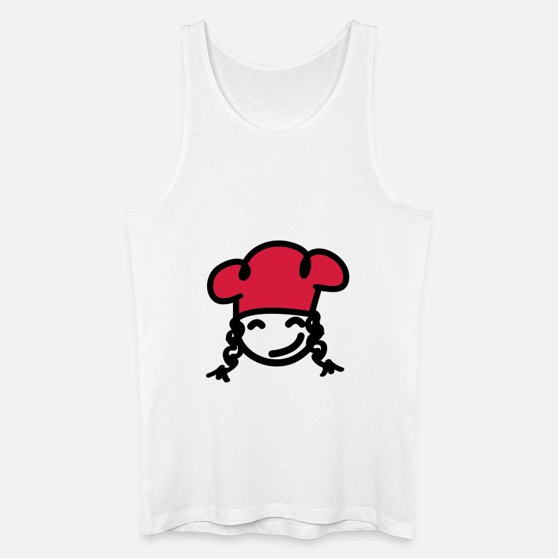 Köchin Mädchen - Männer Bio Tank Top - Weiß