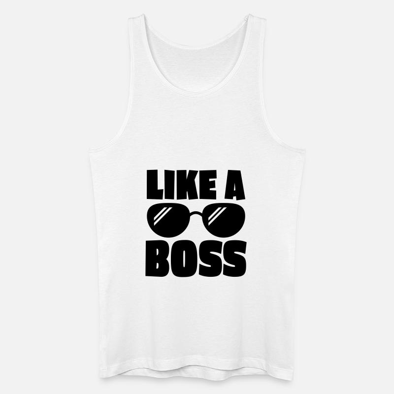 like a boss 1c - Männer Bio Tank Top - Weiß