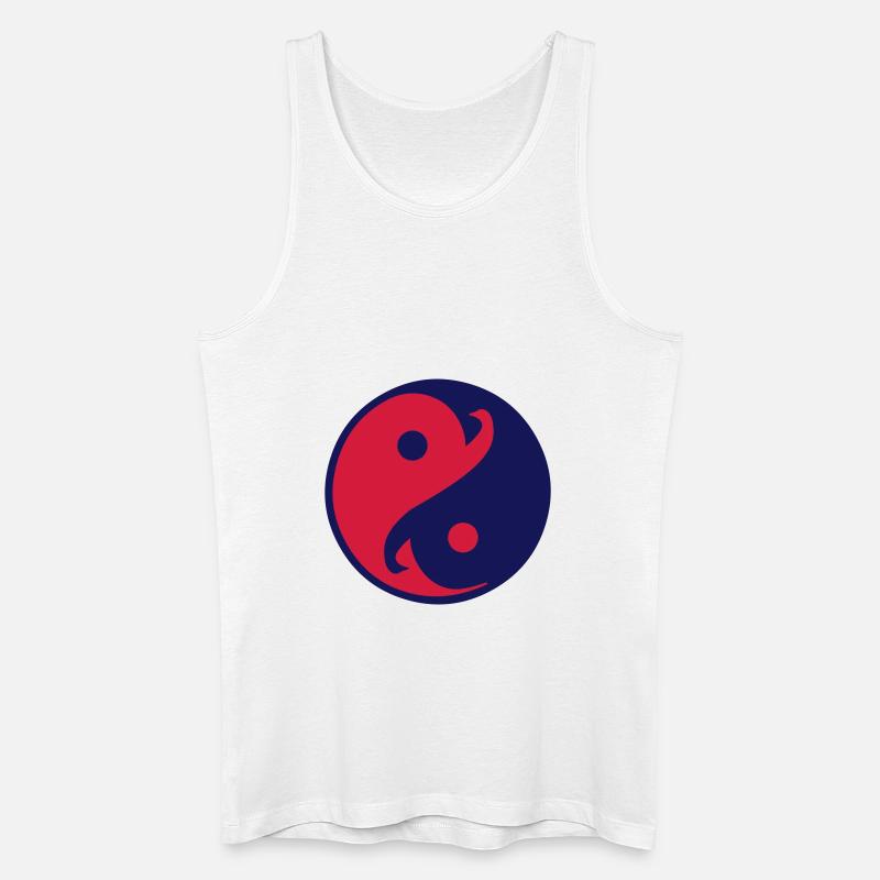 yin_yang_vec_2 de - Männer Bio Tank Top - Weiß