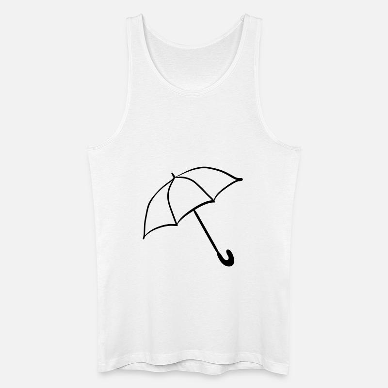 regenschirm - Männer Bio Tank Top - Weiß