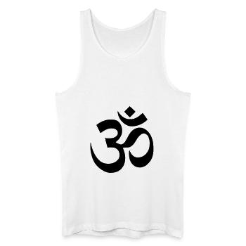 Om Aum Symbol - Débardeur bio Homme - blanc - Devant