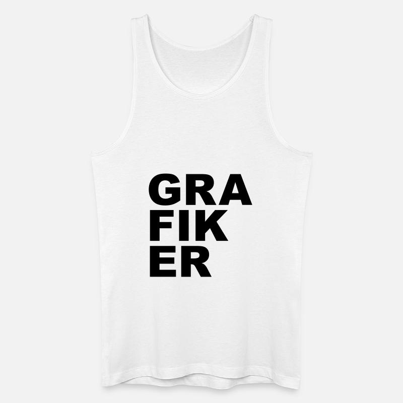 Grafiker - Männer Bio Tank Top - Weiß