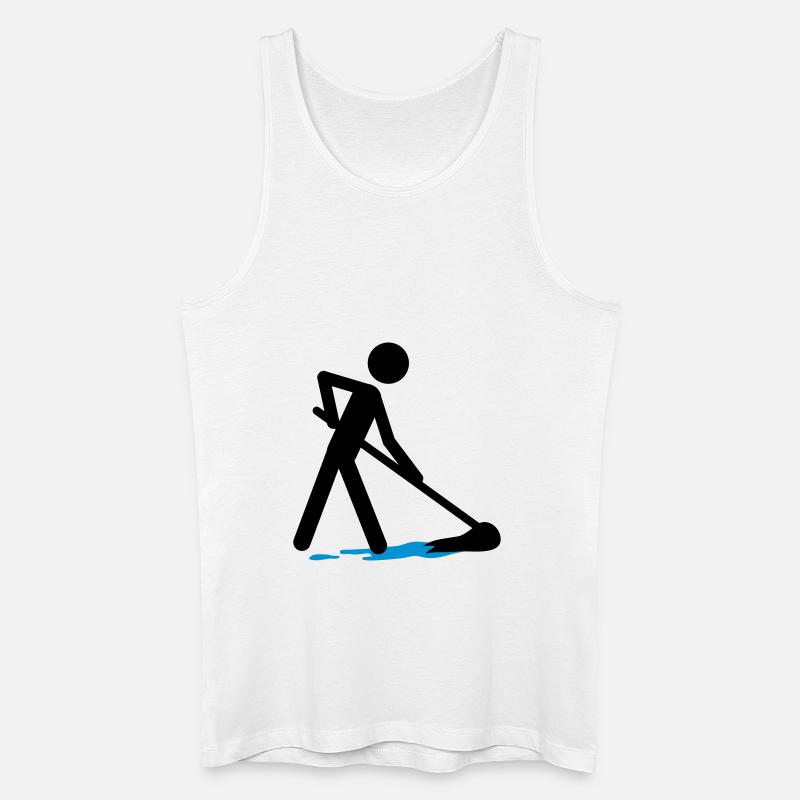 Cleaning The Floor - Männer Bio Tank Top - Weiß