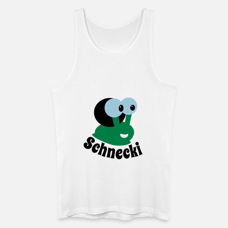 Schnecki - Männer Bio Tank Top - Weiß