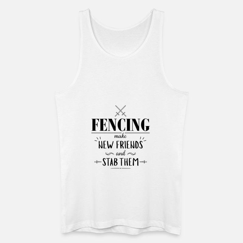 Fencing - Männer Bio Tank Top - Weiß