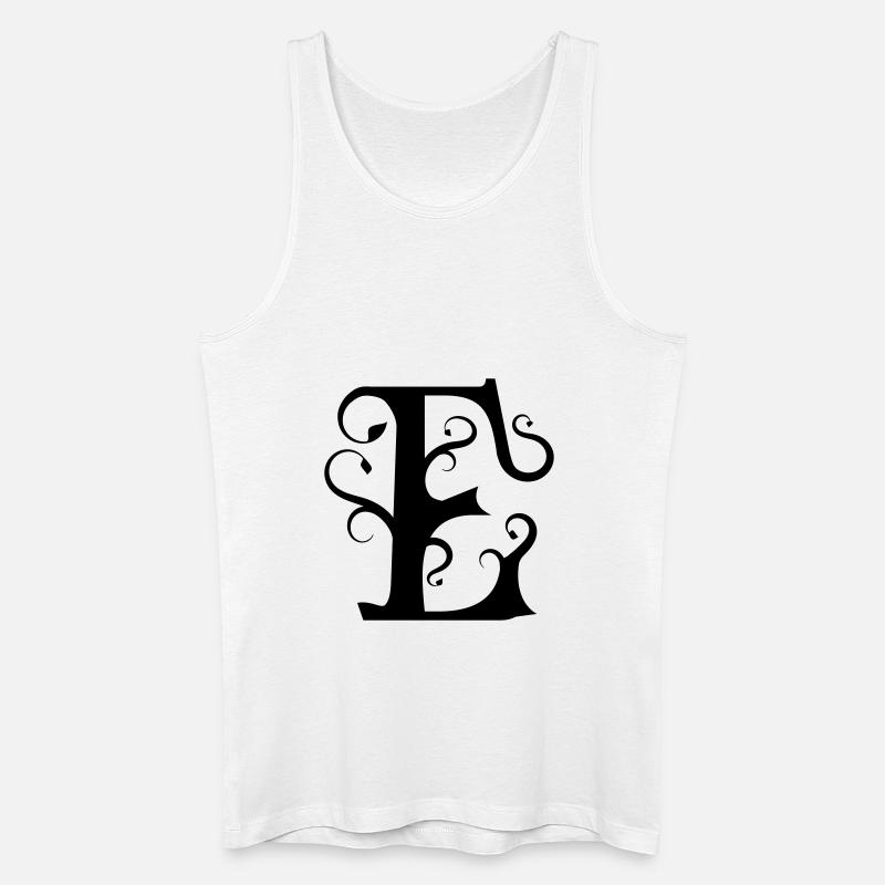 Monogramm Letter E - Männer Bio Tank Top - Weiß