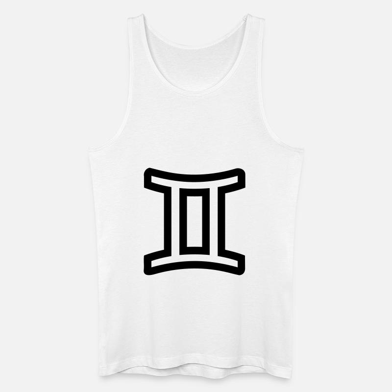 Zwillinge - Männer Bio Tank Top - Weiß