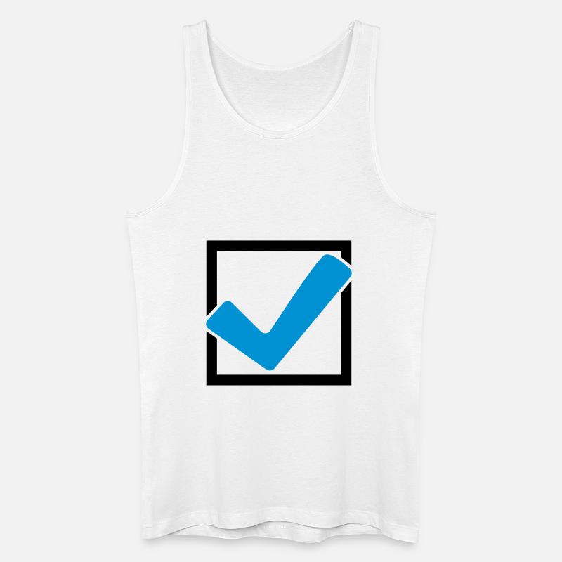 Rectangular hook logo - Men’s Organic Tank Top - white