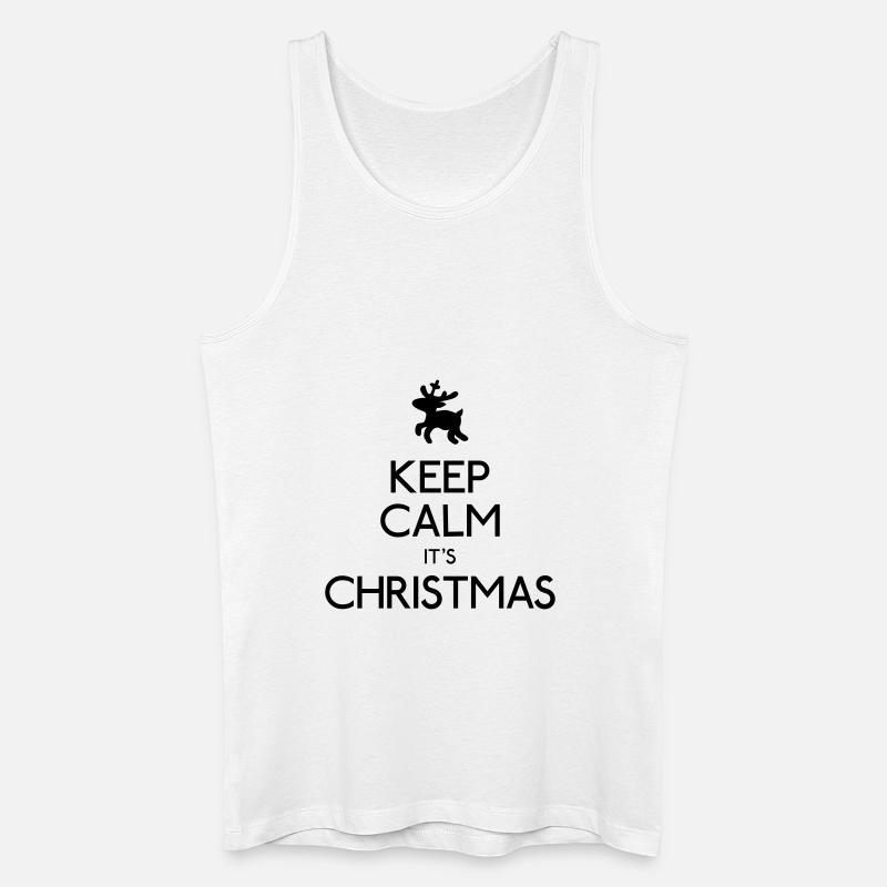 Keep Calm Christmas - Männer Bio Tank Top - Weiß