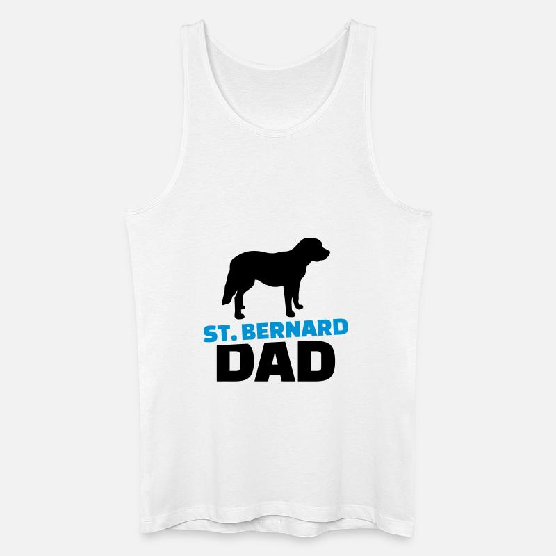 Bernhardiner - Männer Bio Tank Top - Weiß
