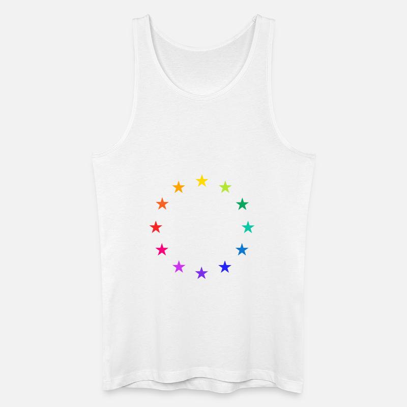 Regenbogen EU - Männer Bio Tank Top - Weiß