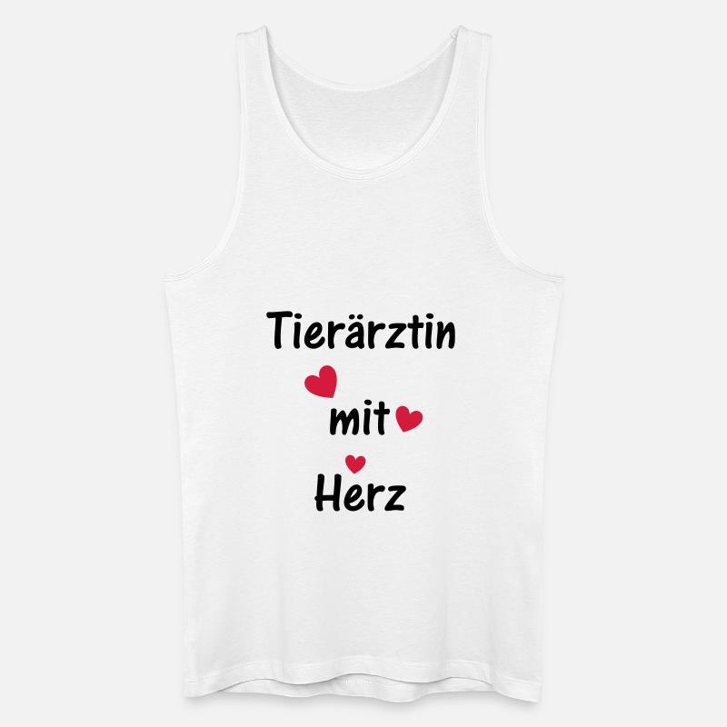 Tierärztin mit Herz - Männer Bio Tank Top - Weiß