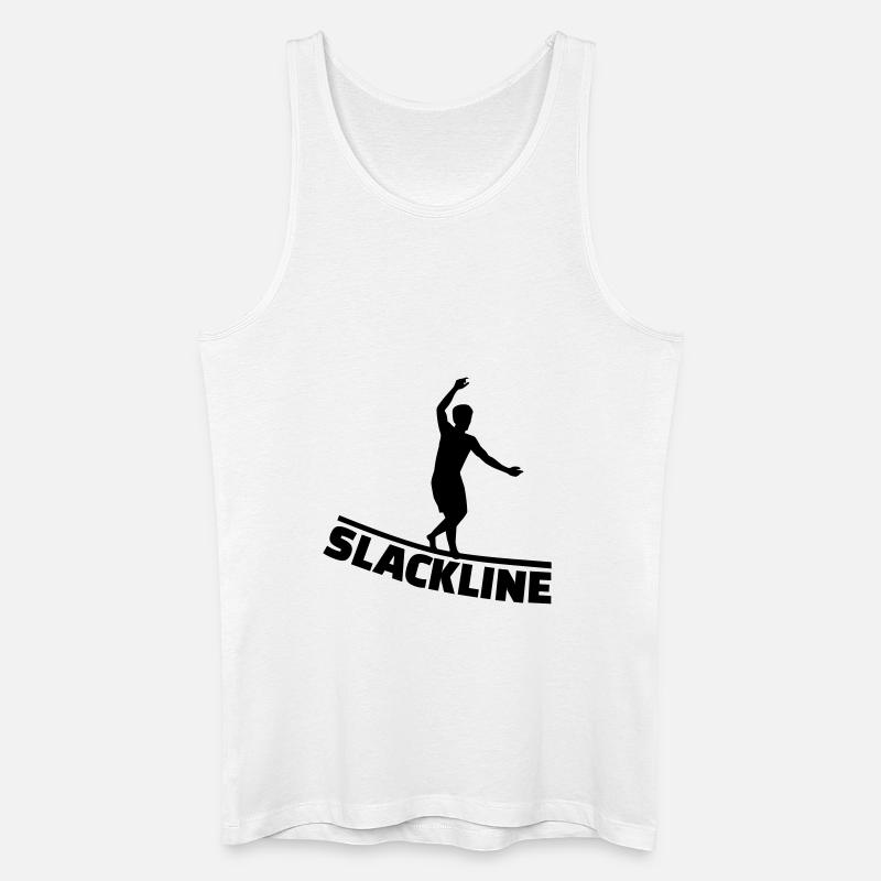 Slackline - Männer Bio Tank Top - Weiß