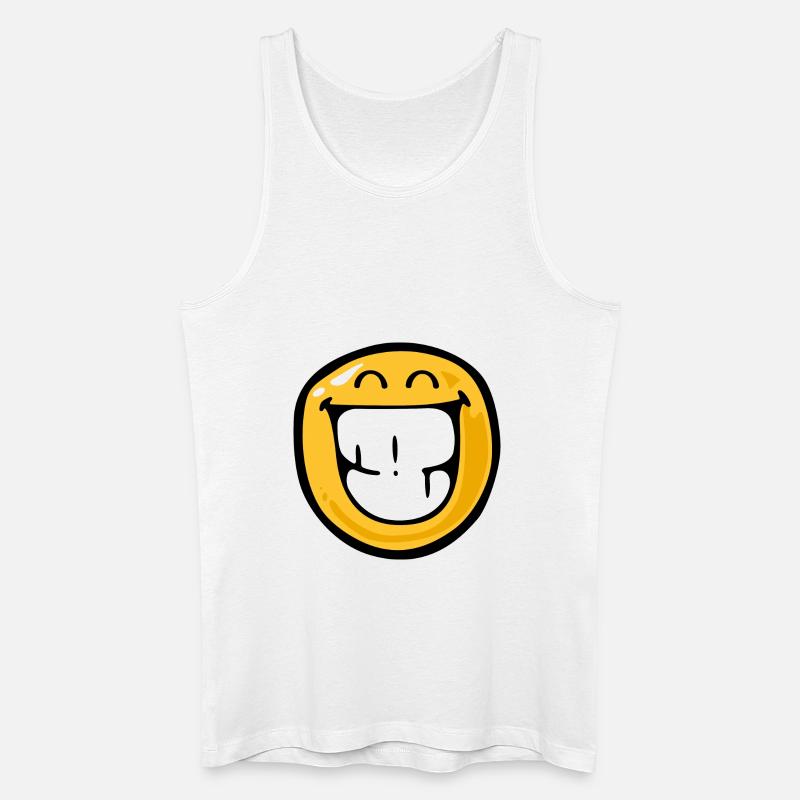 Smiley happy delight - Canotta ecologica da uomo - bianco