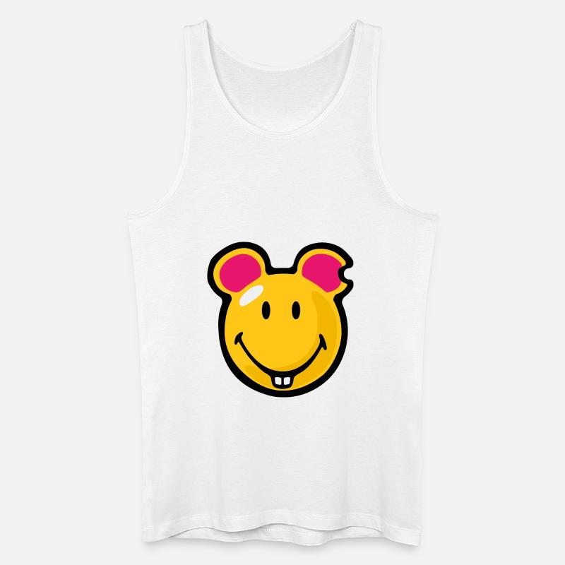 Smiley Mouse - Männer Bio Tank Top - Weiß