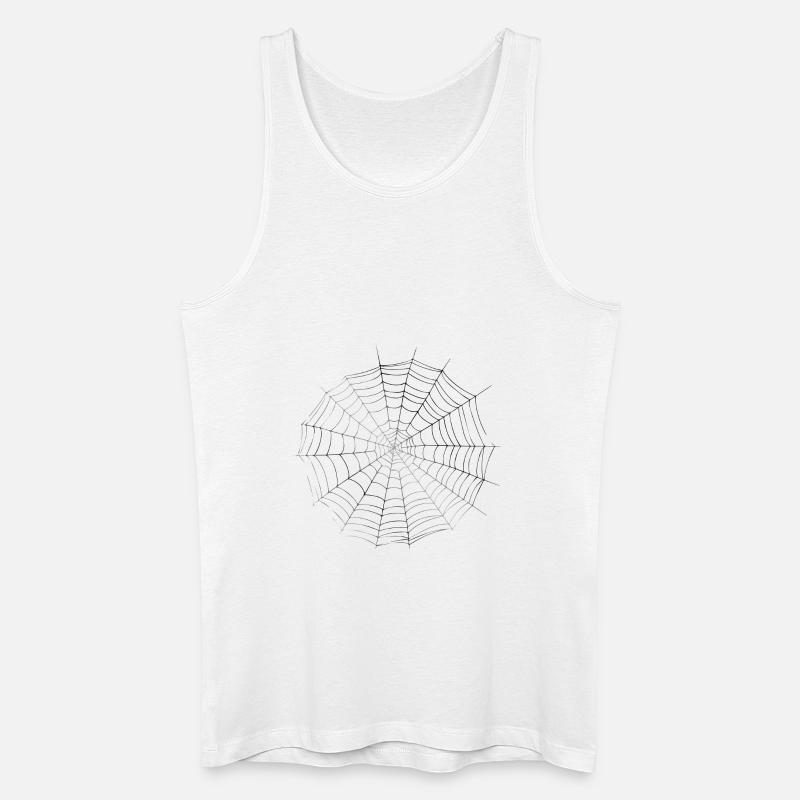 Smiley Spiderweb - Männer Bio Tank Top - Weiß