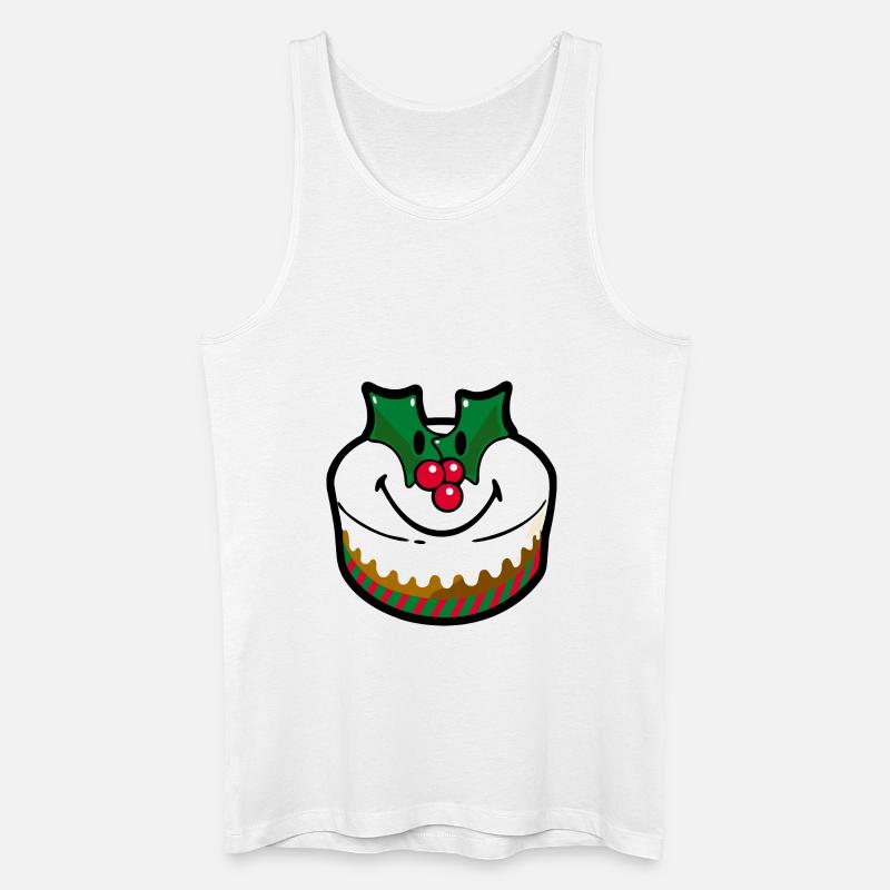 Smiley Cake Christmas - Männer Bio Tank Top - Weiß