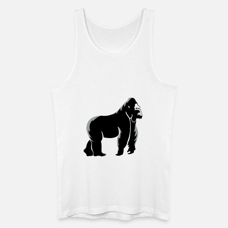 gorilla_002 - Männer Bio Tank Top - Weiß
