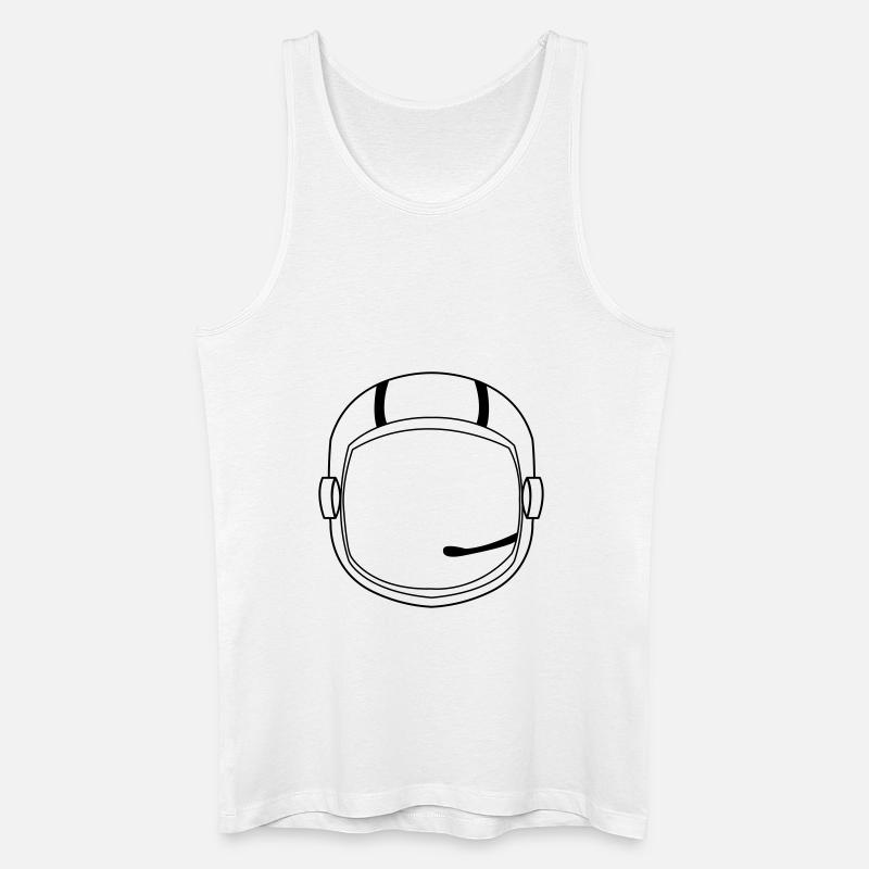 astronauten_helm_01 - Männer Bio Tank Top - Weiß
