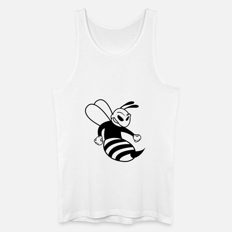 wespe_comic_01 - Männer Bio Tank Top - Weiß