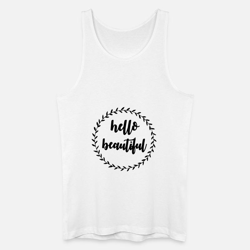 Hello beautiful - Männer Bio Tank Top - Weiß