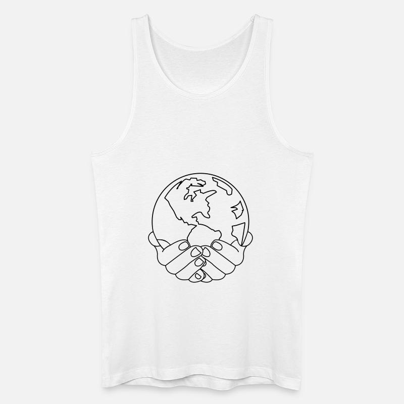 world_in_your_hands_01 - Männer Bio Tank Top - Weiß