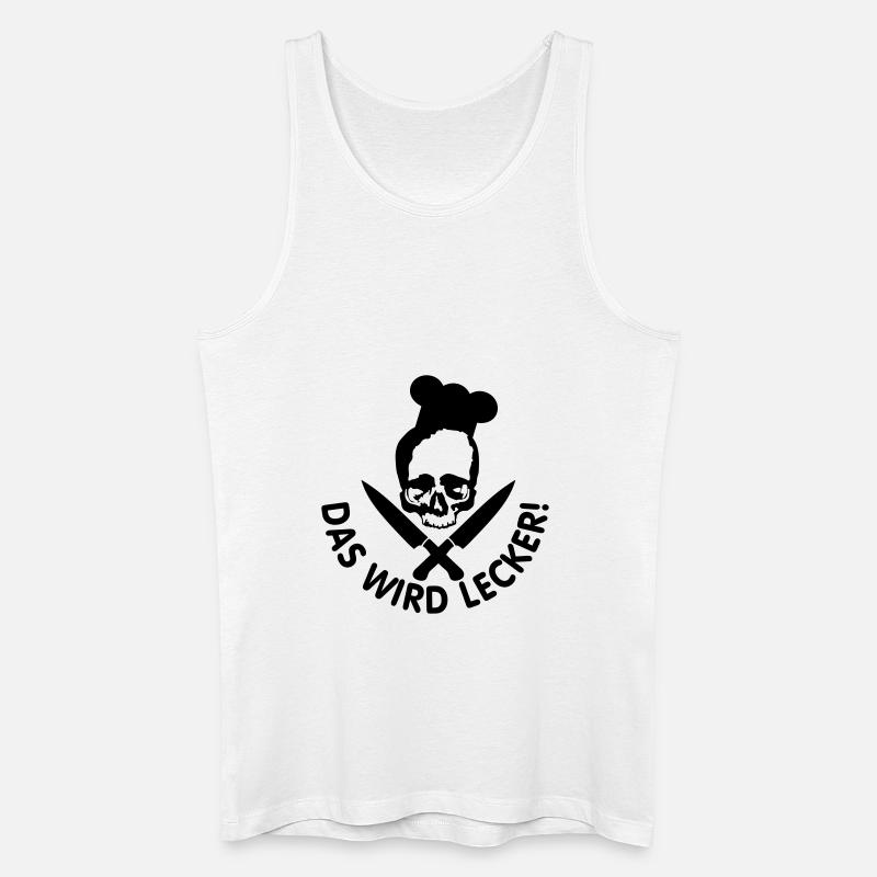 lecker kochen / kochen / lecker / skull - Männer Bio Tank Top - Weiß