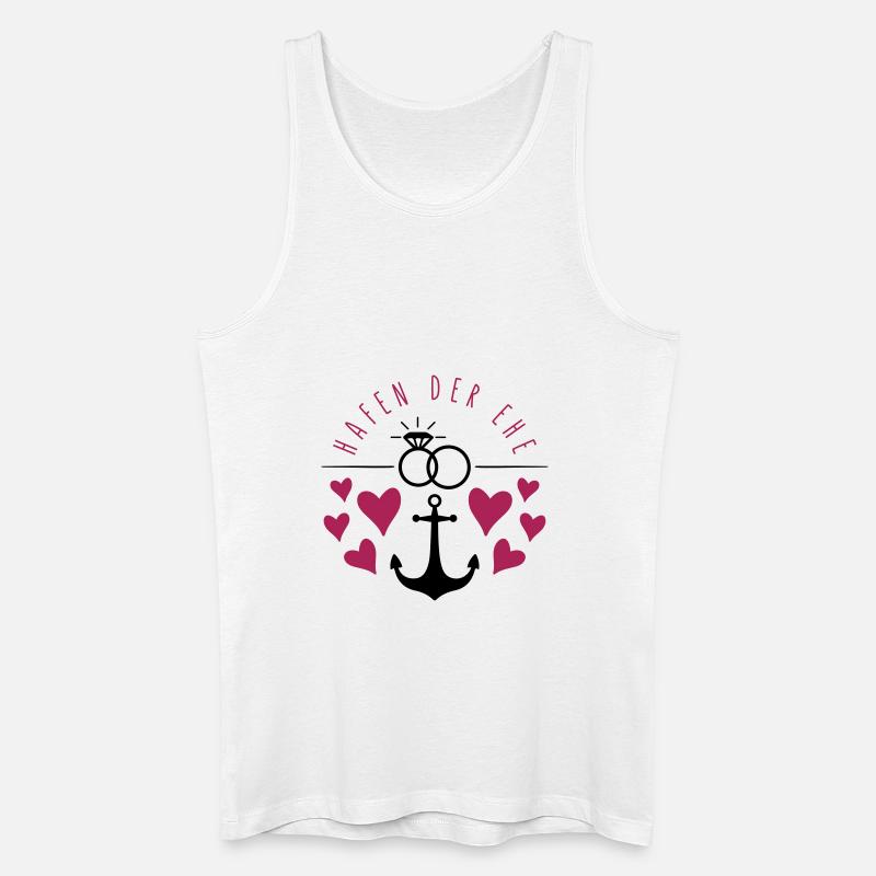 hafen der ehe herzen - Männer Bio Tank Top - Weiß