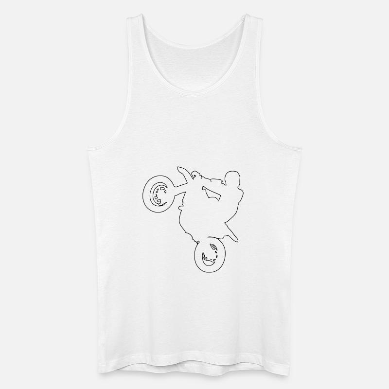Supermoto - Männer Bio Tank Top - Weiß