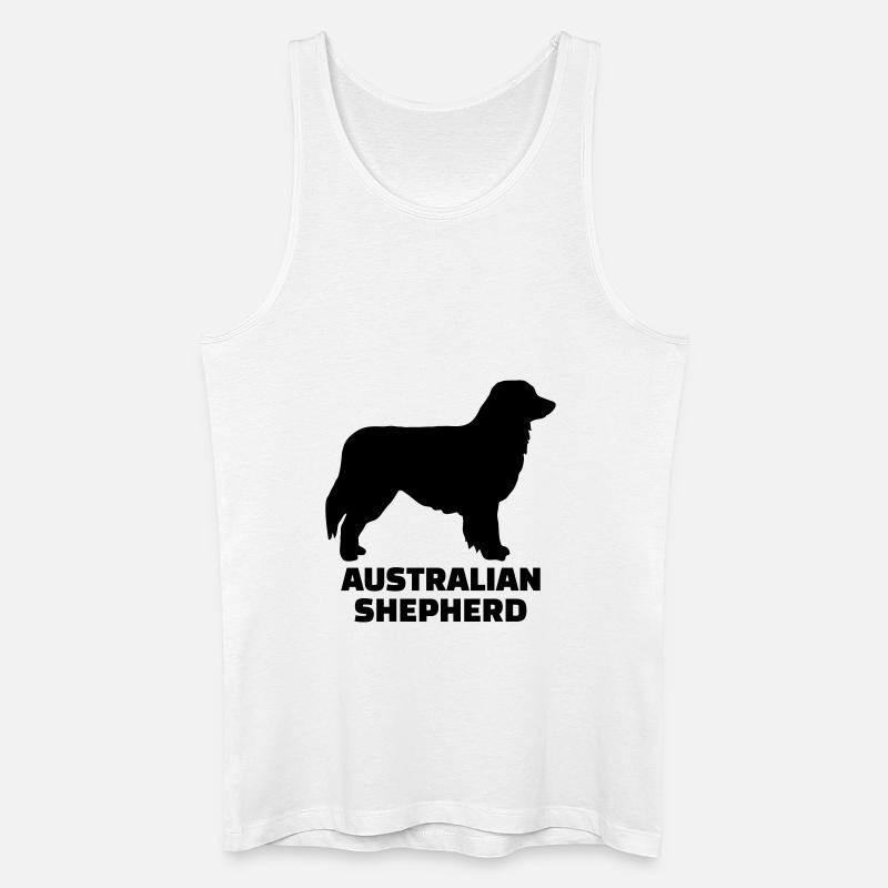Australian Shepherd - Männer Bio Tank Top - Weiß