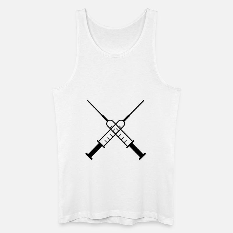 Spritzen als Vektor - Männer Bio Tank Top - Weiß