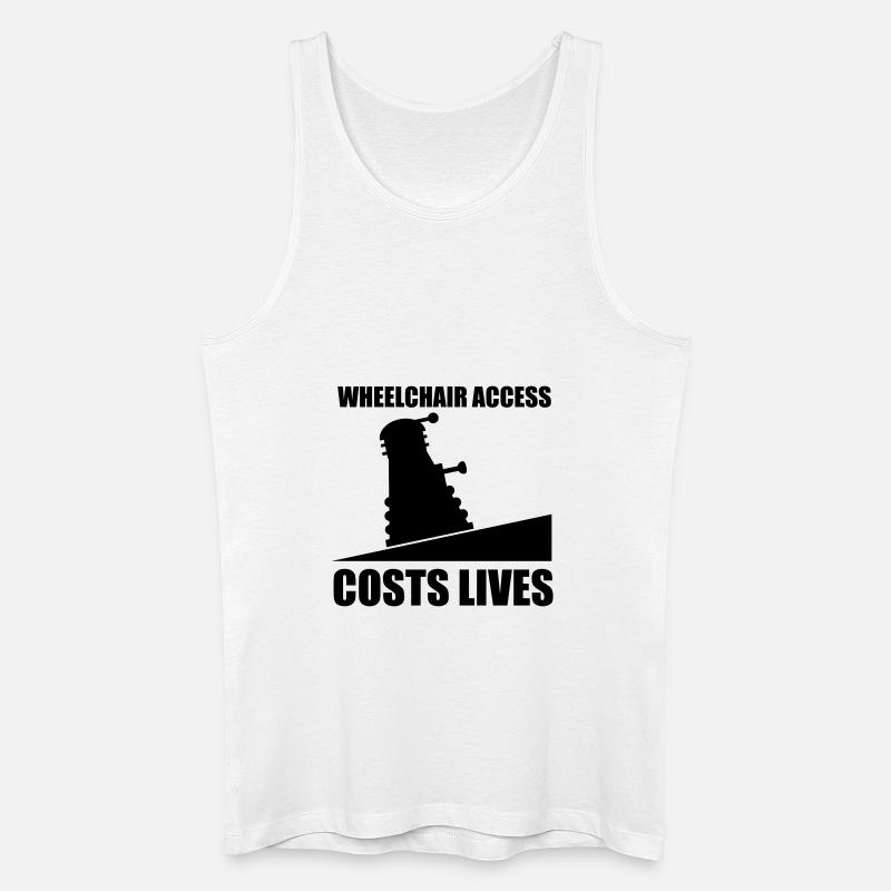 rollstuhlfahrer - Männer Bio Tank Top - Weiß
