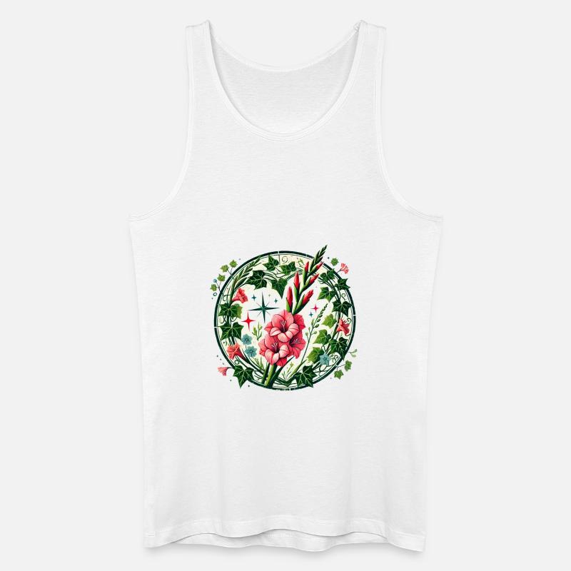 Gladiole - Männer Bio Tank Top - Weiß