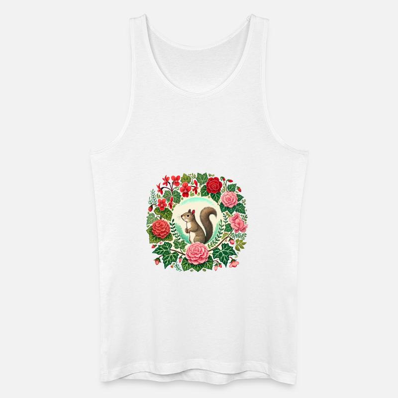 Niedliches Eichhörnchen - Männer Bio Tank Top - Weiß