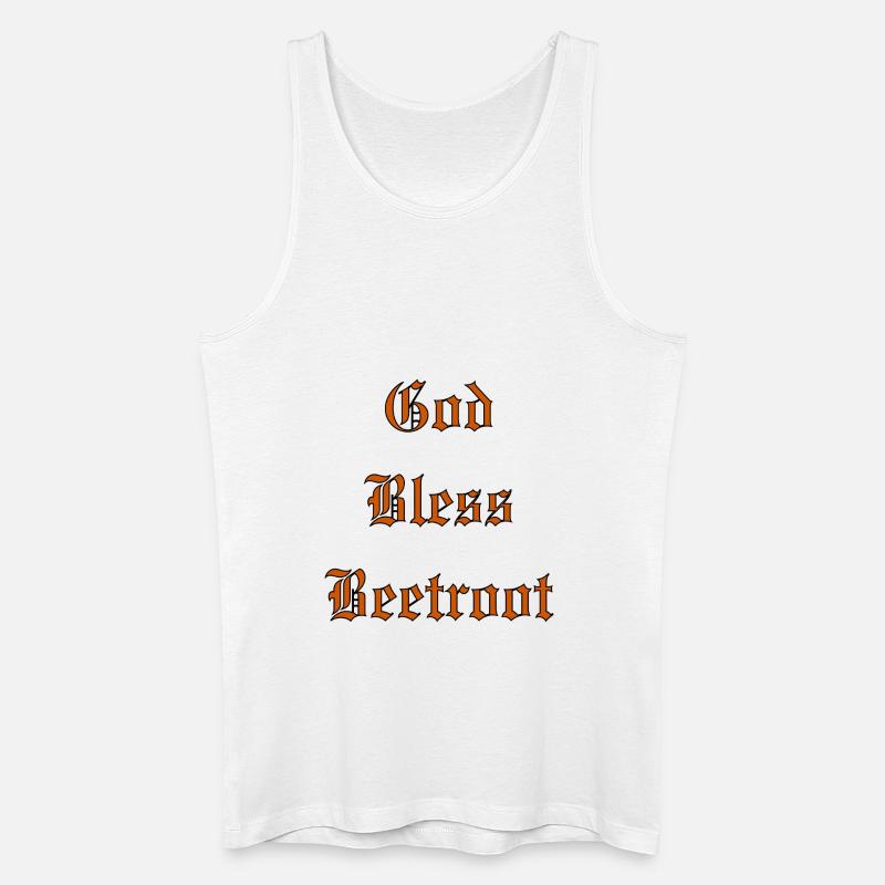 GodBlessBeetroot - Männer Bio Tank Top - Weiß
